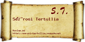 Sárosi Tertullia névjegykártya